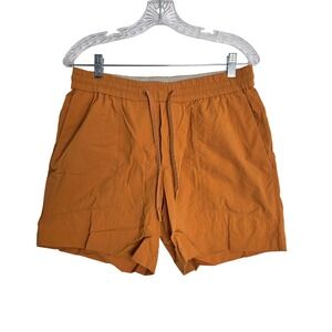Lululemon L Men's Bowline 5" Shorts Autumn Orange Workout Casual Short Elastic